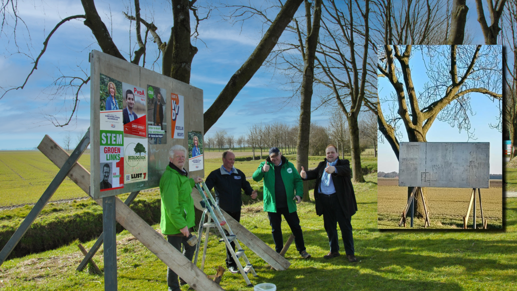 Plakbord met en zonder posters