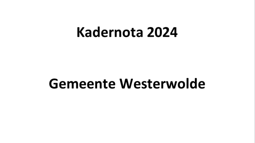 Kadernota 2024