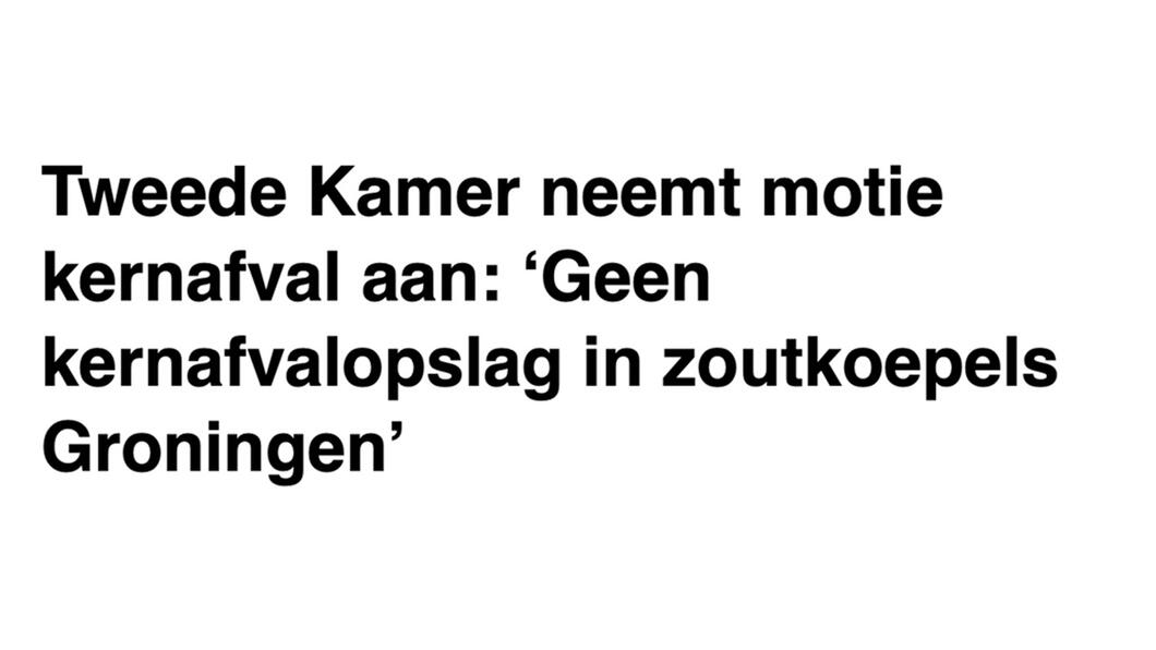 geen kernafval in zoutkoepels