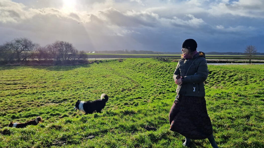 Astrid Warntjes met haar honden