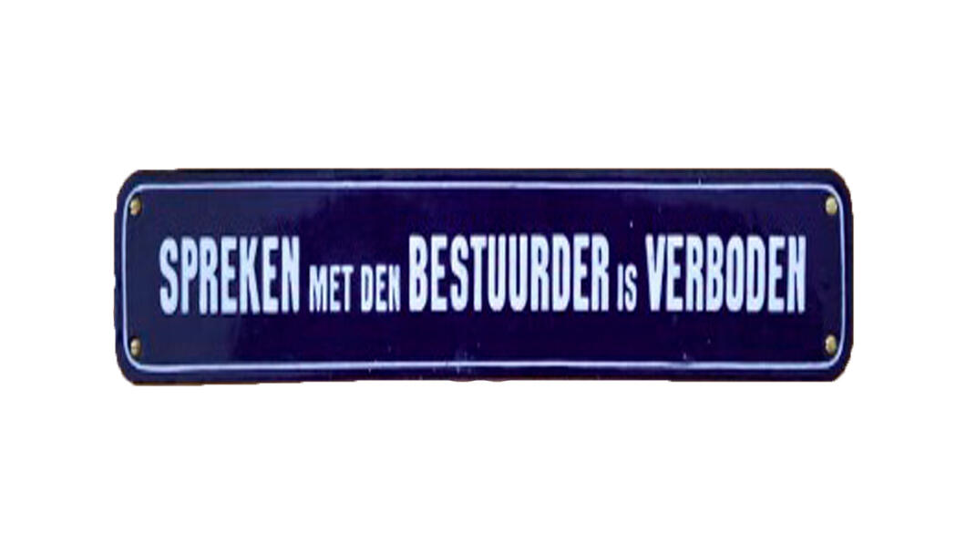 spreken verboden