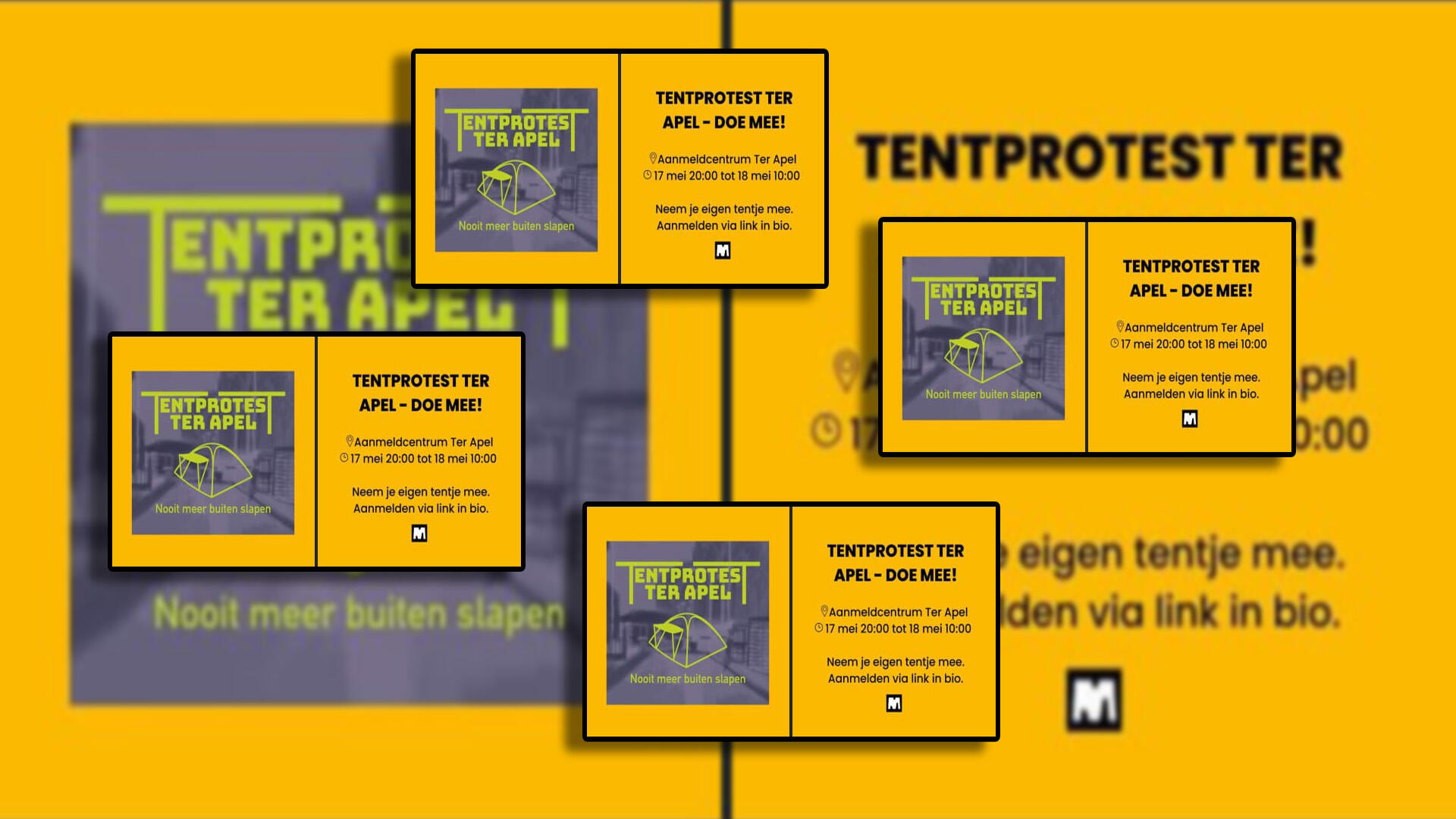 Oproep voor het tentprotest